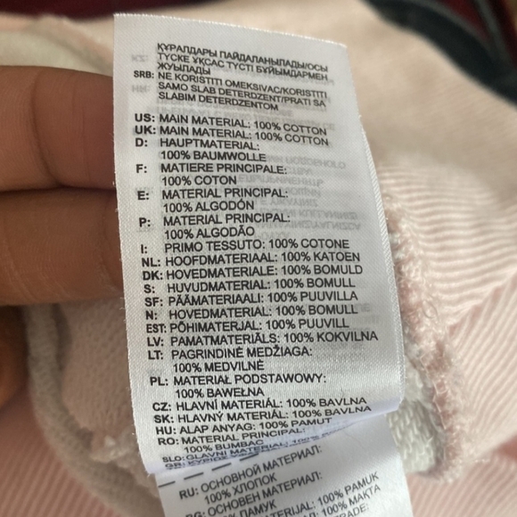 ADIDAS Orginal Camo Cropped Sweatshirt  Sweater Pink Gray Size Small - Picture 10 of 10